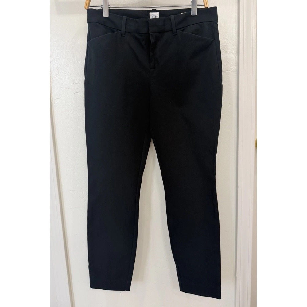 GAP Womens Ankle Pants Signature Skinny Black  Minimalist Capsule Classic Chic 6